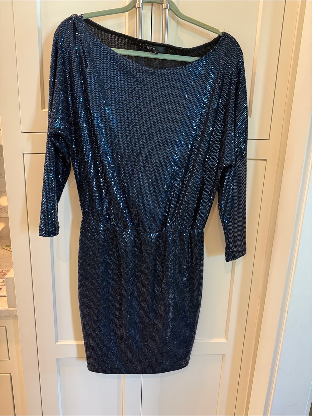Gibson Navy Sequin Mini Dress